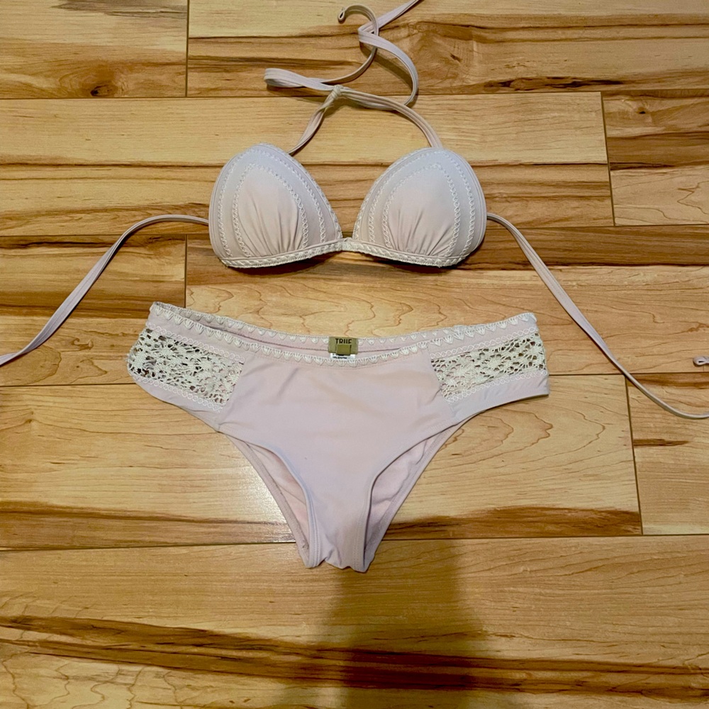 True Craft Light Pink Bikini with Lace Accents